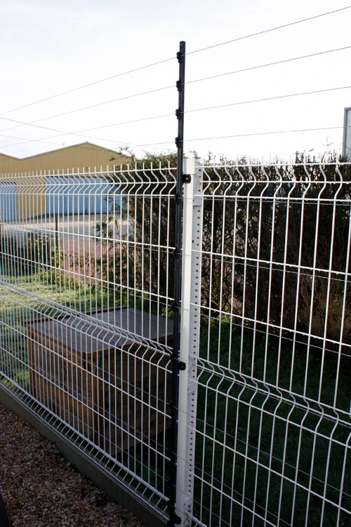 Schrikdraadketen op hekwerk